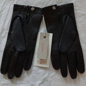 Hestra Dark Leather Men's Gloves